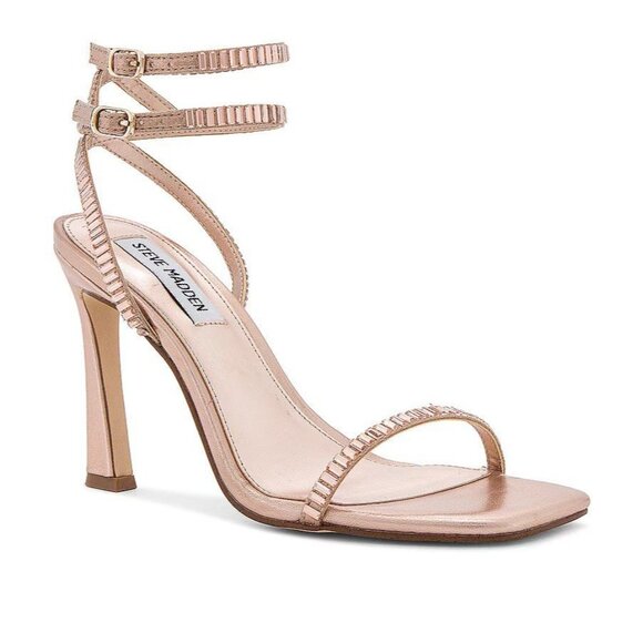 Steve Madden Womens Thierry High Heel in Rose Gold 9 with box Rhinestones - Picture 5 of 13